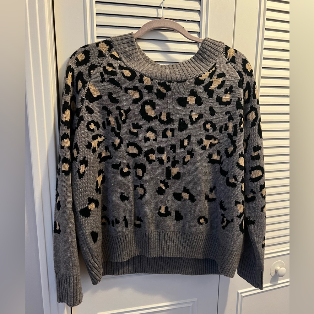 H.One leopard sweater